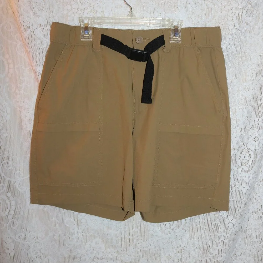 Sonoma men's nylon shorts size 34 elastic waist, easy wear built-in belt